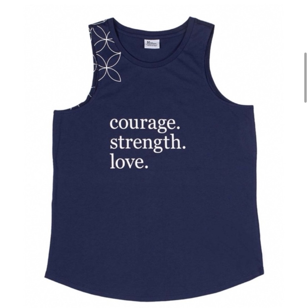 Navy Tank Top with Inspirational Text from Erin Condren